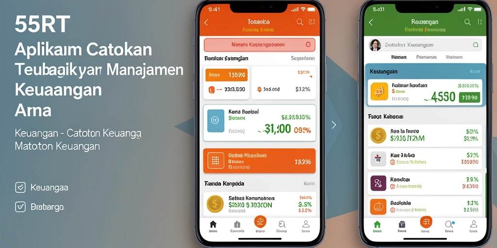 Tampilan antarmuka dalam aplikasi Catatan Keuangan 55RT yang user-friendly.