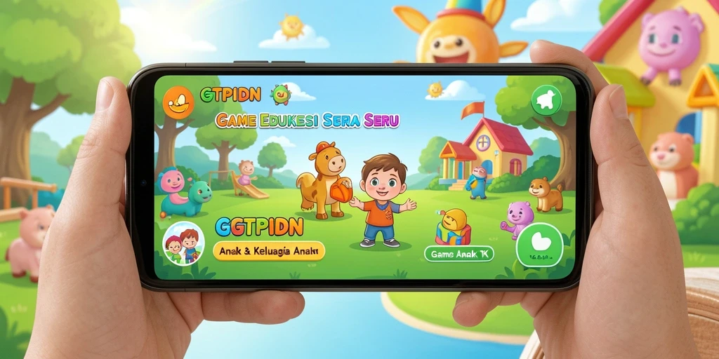 Antarmuka GTPIDN yang penuh warna dan menarik untuk anak-anak.