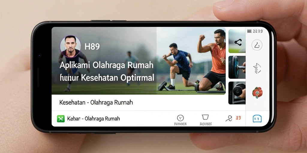 Tampilan antarmuka H89 yang intuitif dan menarik untuk olahraga rumah.
