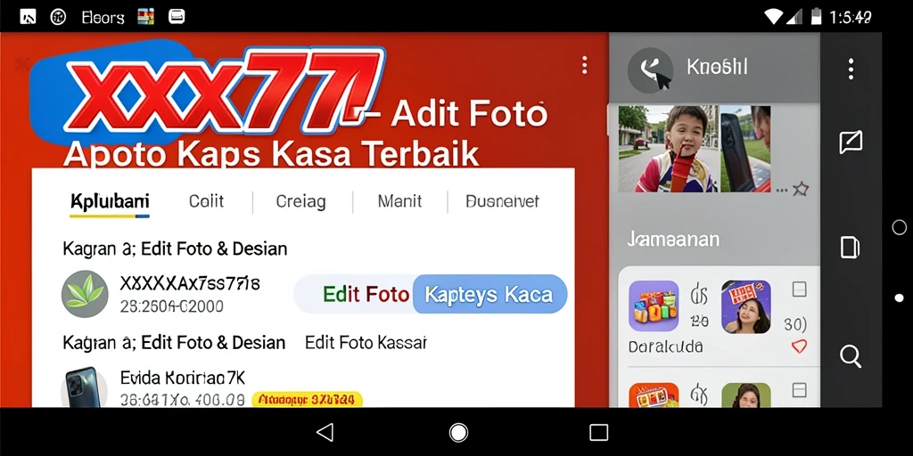 Antarmuka intuitif XXX777 untuk edit foto kertas kaca.