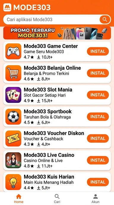 mode303 - Pusat Akses Aplikasi Populer & Kanal Uji Terpercaya