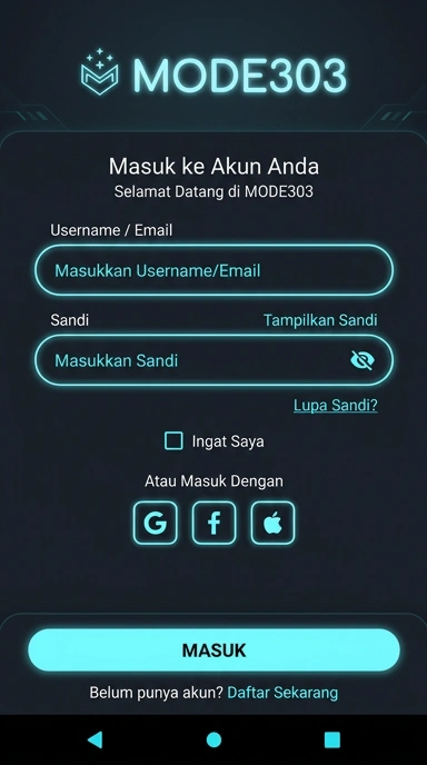 Masuk Akun mode303 Untuk Pengguna Android